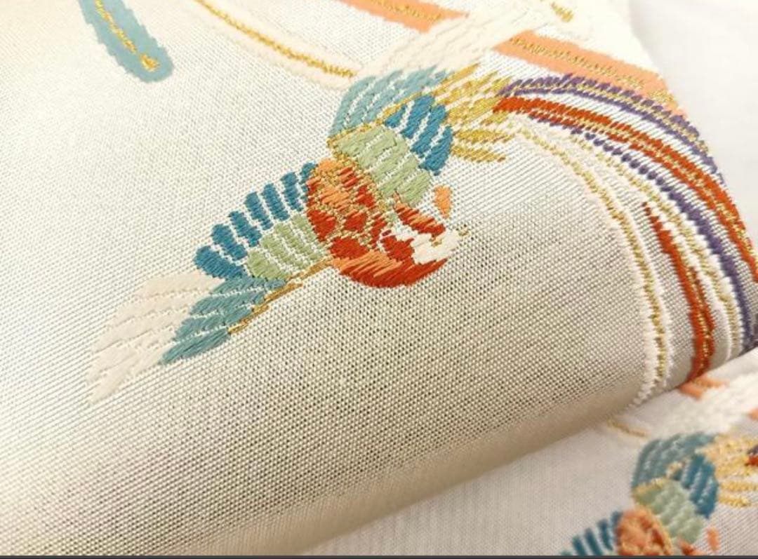 振袖 フルセット6点Ｌサイズ刺繍　舞蝶文　暈し染め　銀彩　正絹