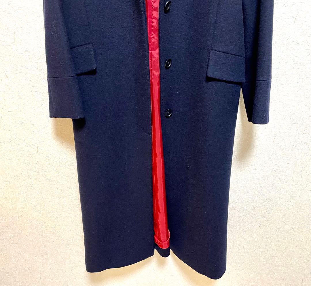 【クリーニング済★美品】Paul Smith バイカラー ノーカラーコート