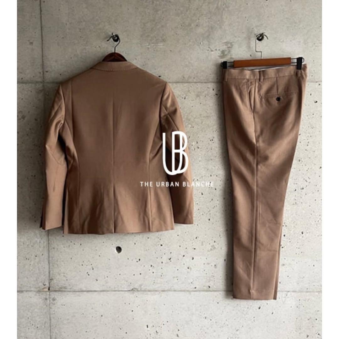 【美品】アーバンブランシュ　タキシード3点セット　ブラウン　2XL