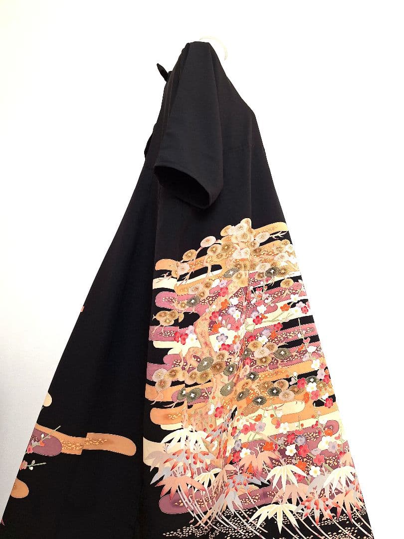 着物リメイクワンピース3683