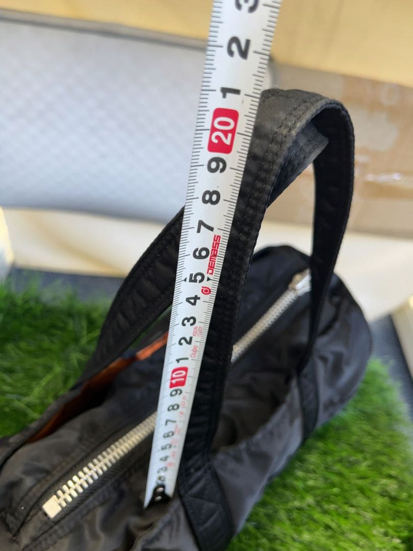 黒 ナイロン ミニドラムバッグ　ポーター