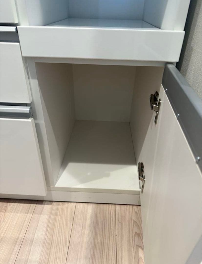 ニトリ　カップボード【レジューム120-2QH-R WH】