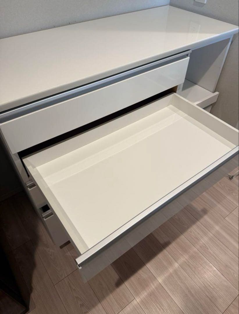 ニトリ　カップボード【レジューム120-2QH-R WH】