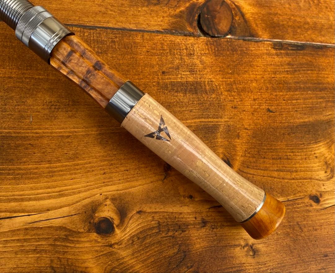 トラウトロッド　5ft1inch ウッドリールシート　渓流 天然木　ベイトロッド