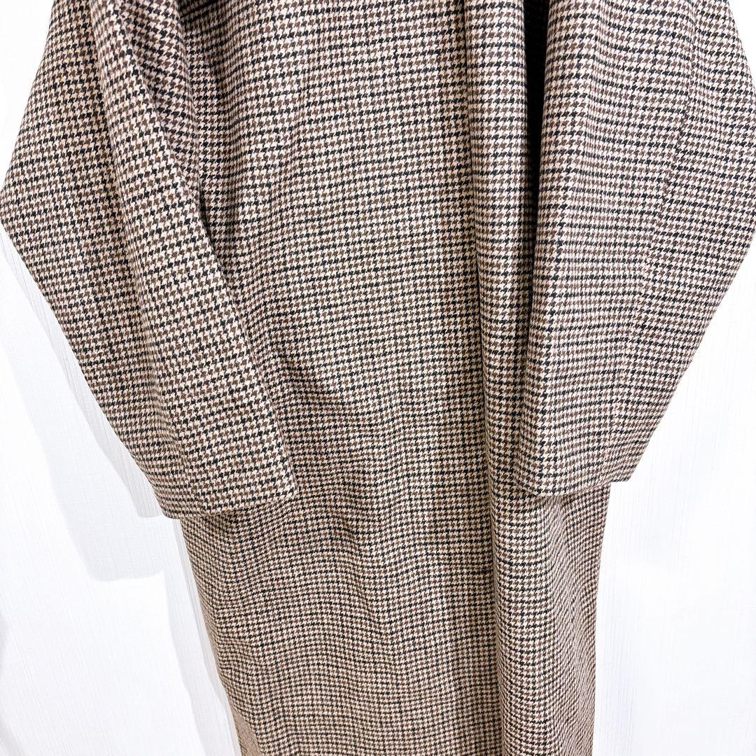 【タグ付】Eaphi no collar wool check coat