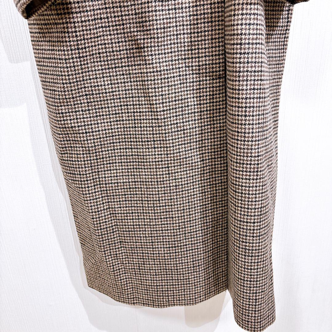 【タグ付】Eaphi no collar wool check coat