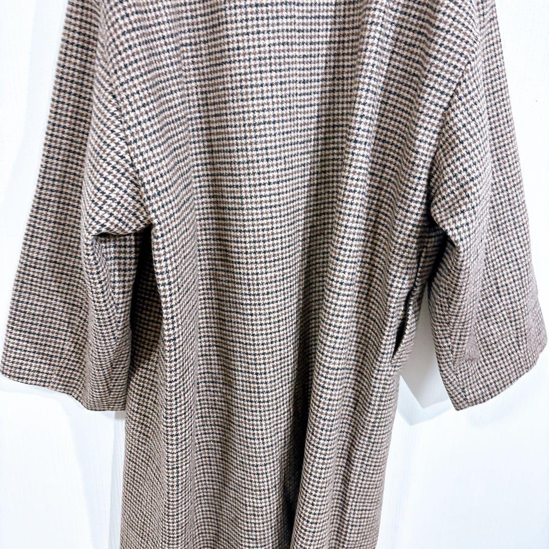 【タグ付】Eaphi no collar wool check coat