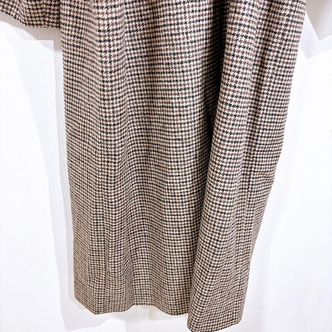 【タグ付】Eaphi no collar wool check coat
