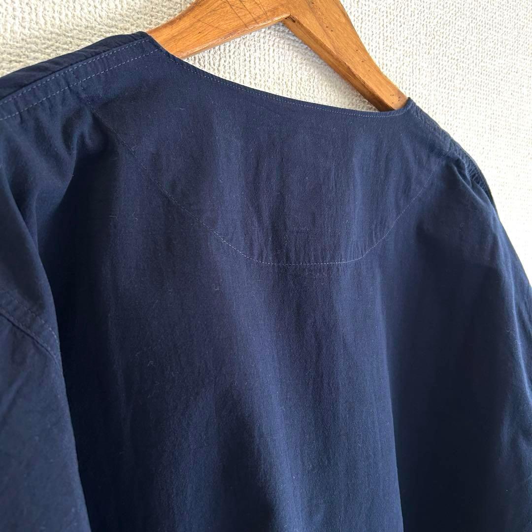 【美品】ORCIVAL オーシバル ノーカラージャケット ネイビー サイズ4