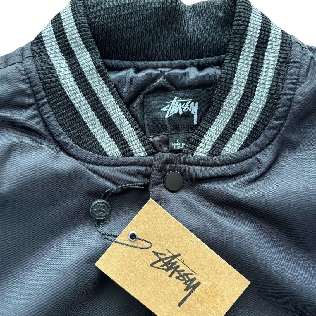 【未使用品】Stüssy ダイス スパンコール中綿スタジャン L