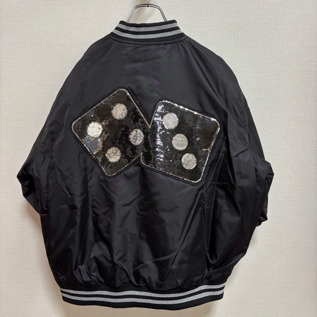 【未使用品】Stüssy ダイス スパンコール中綿スタジャン L