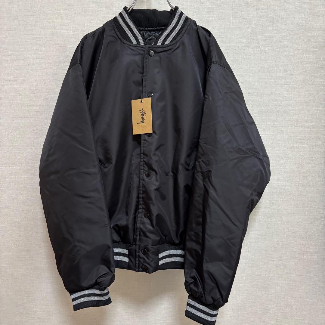 【未使用品】Stüssy ダイス スパンコール中綿スタジャン L