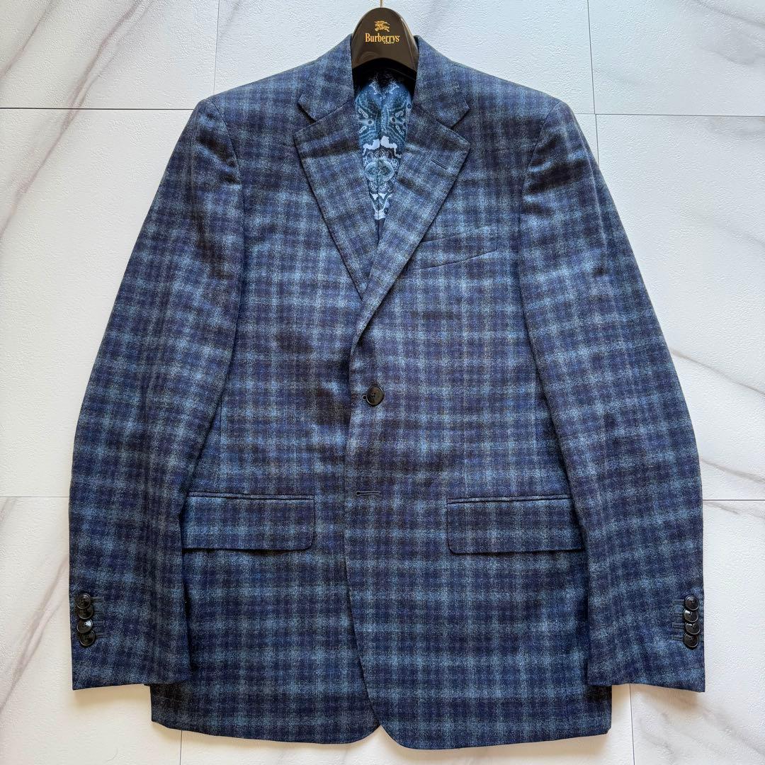 希少 美品 L相当 ETRO スーツ セットアップ ペイズリー シルク