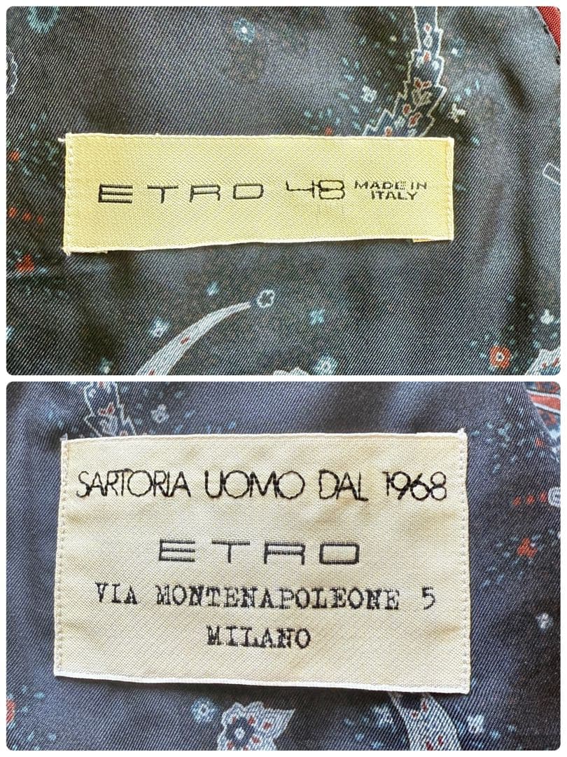 希少 美品 L相当 ETRO スーツ セットアップ ペイズリー シルク