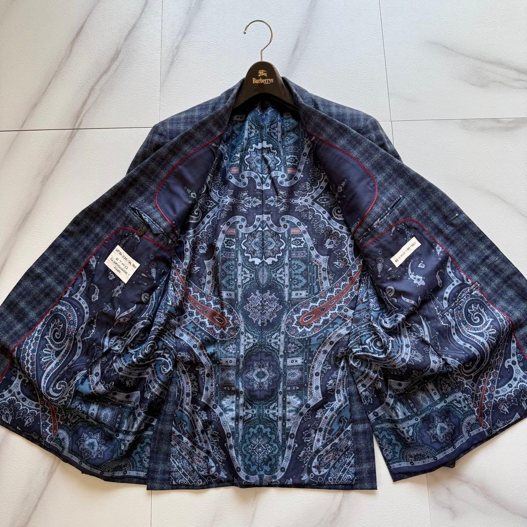 希少 美品 L相当 ETRO スーツ セットアップ ペイズリー シルク