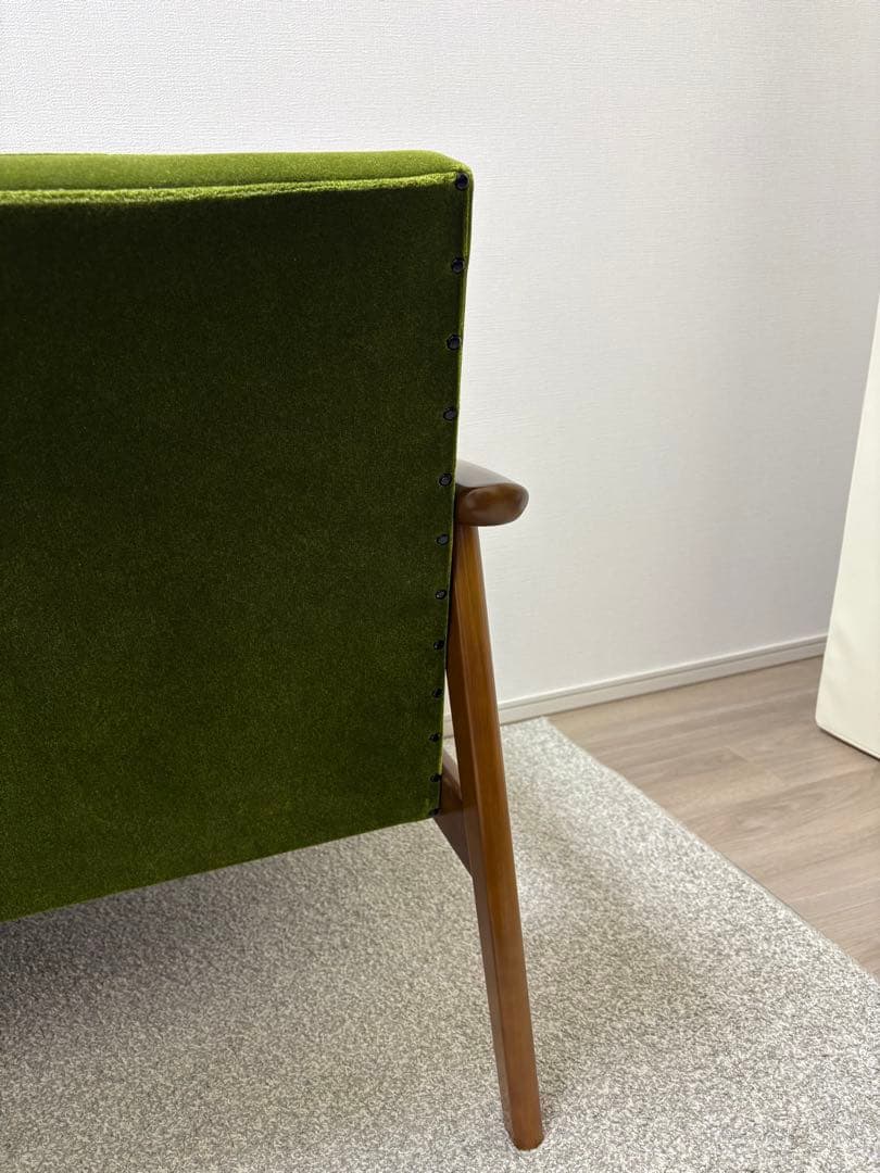 カリモク60 Kチェア　2シーター　モケットグリーン