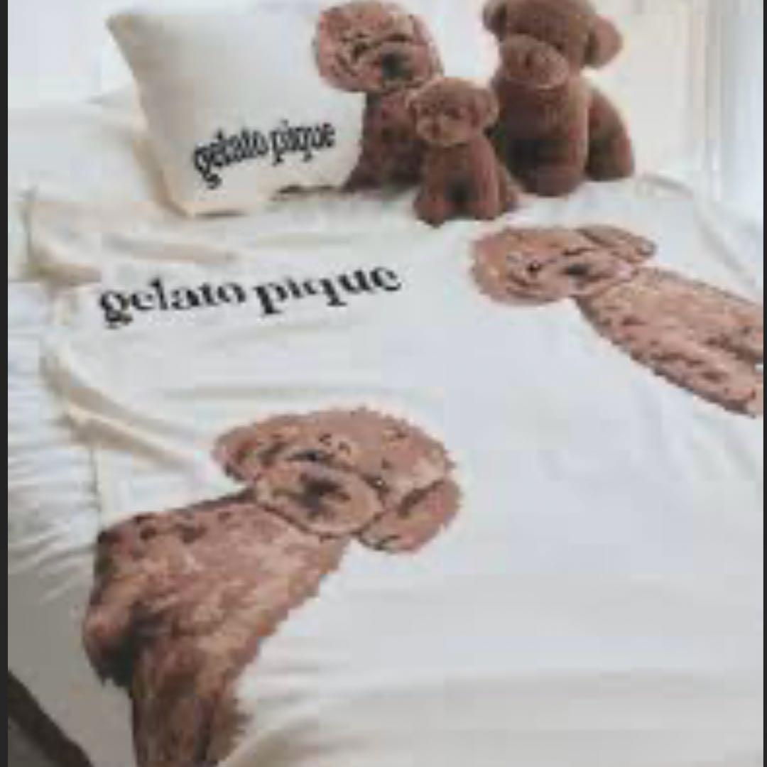 gelato pique パウダーdog ジャガード　マルチカバー　トイプードル