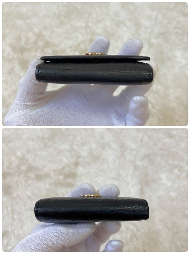 グッチ ６連キーケース マーモント ダブルG GG レザー 黒