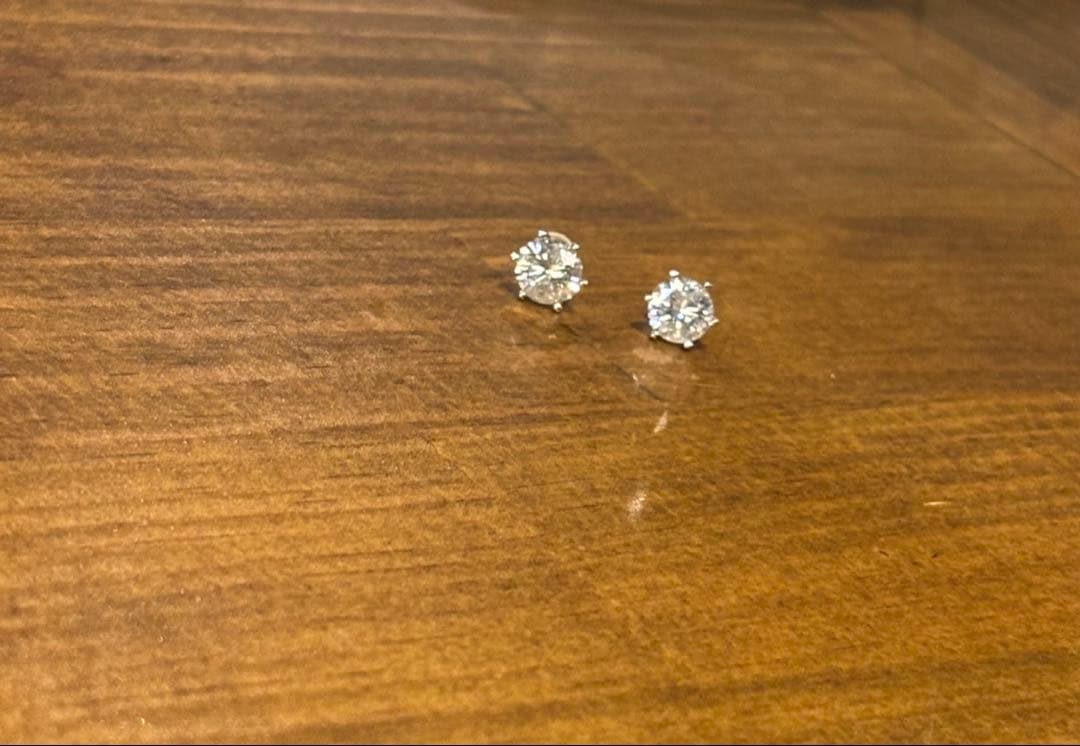 本物 一粒 天然 ダイヤ ピアス 2ct Pt900 バラ売り可
