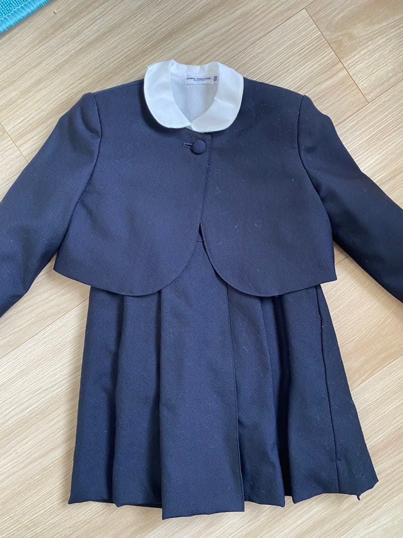 美品⭐︎ミキハウスお受験3点セット★100スーツカバー付き