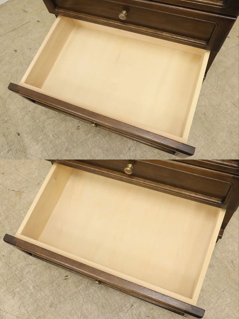 カリモク【コロニアル】サイドキャビネット・4段収納・チェスト