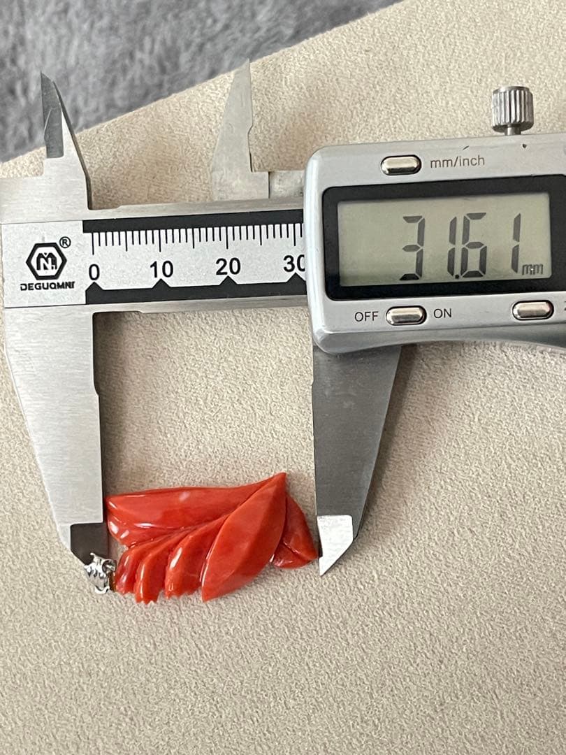 珊瑚サンゴネックレス31.6mm、重约4.2g