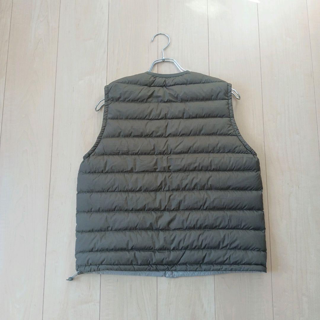 【未使用】DANTON クルーネック インナーダウンベスト オリーブ M