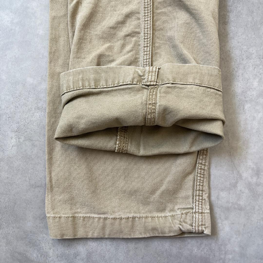 カーハート W33 ダックパンツ ペインターパンツ 古着 ベージュ 18837