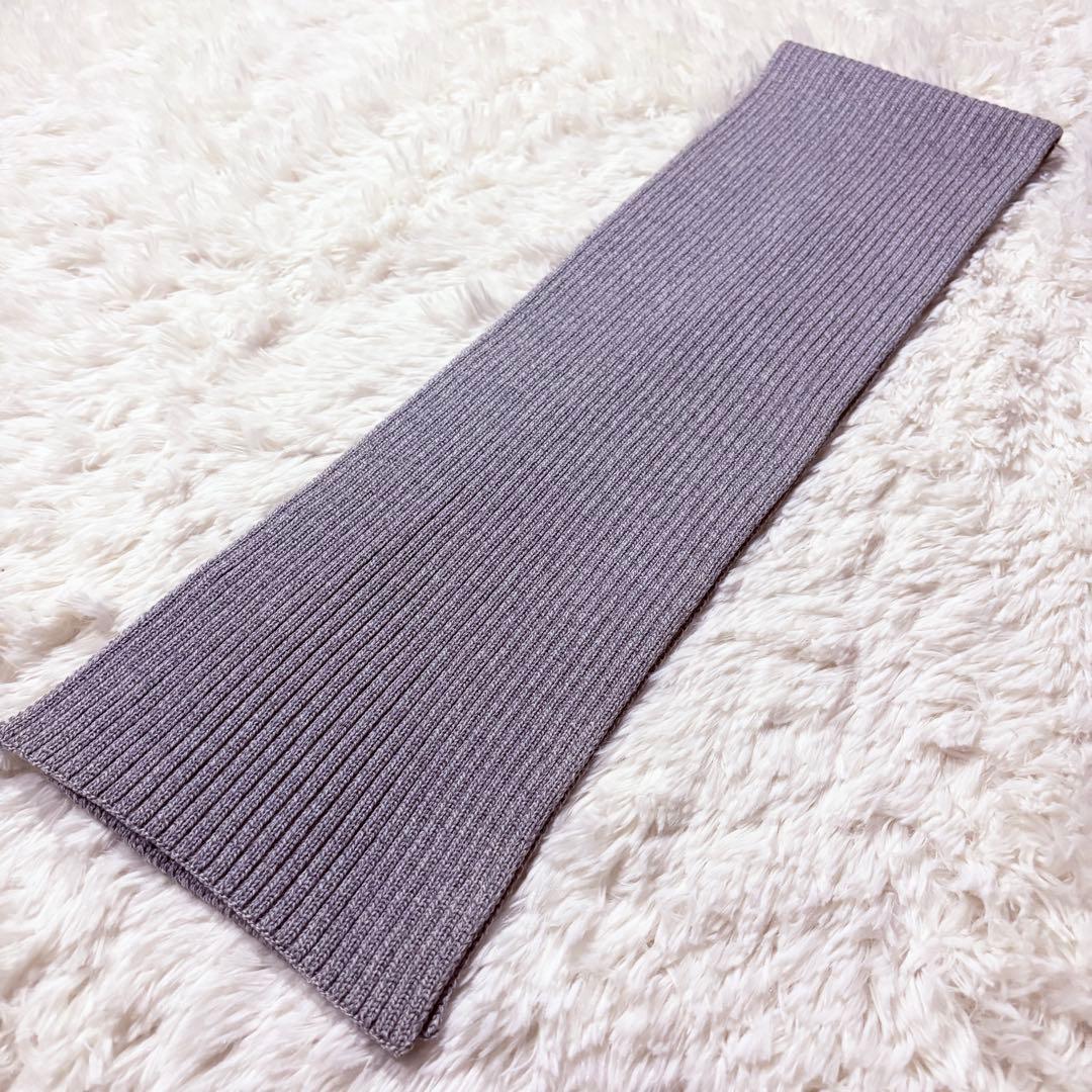 希少★PRADA プラダ スポーツラインロゴ ウールマフラー グレー