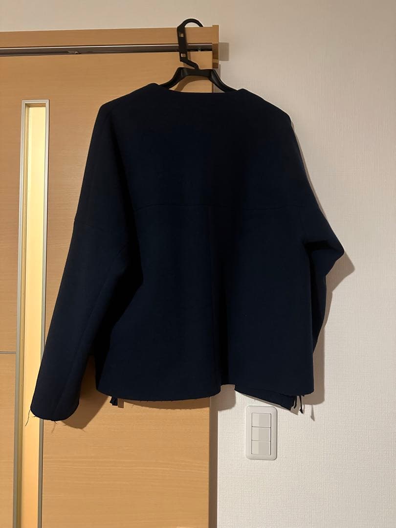 「SUNSEA」 Cut Off Melton Blouson/Ash Navy