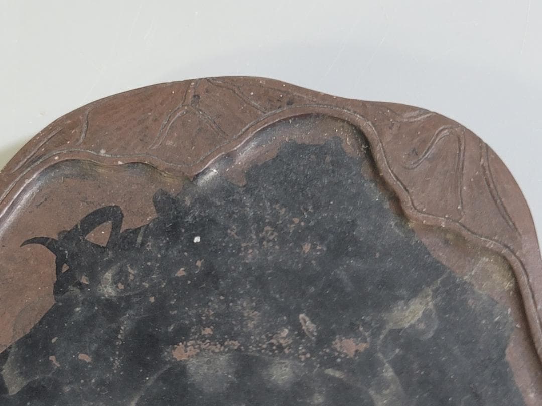 DT581 古い 硯 瓜 蓮形 二件 まとめて