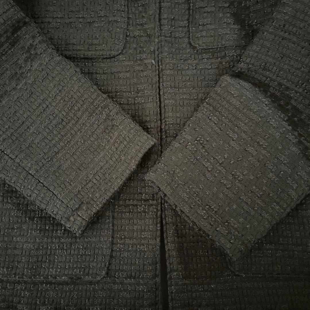 コラージュガリャルダガランテブラック ツイードノーカラージャケットオケージョン