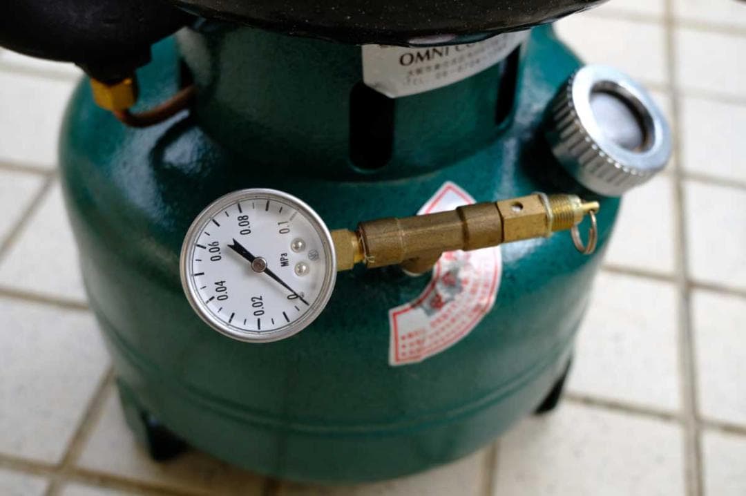 オムニ　灯油バーナー　アウトドアコンロ　ホヤ+温水器ホヤ付き