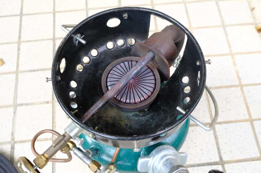 オムニ　灯油バーナー　アウトドアコンロ　ホヤ+温水器ホヤ付き