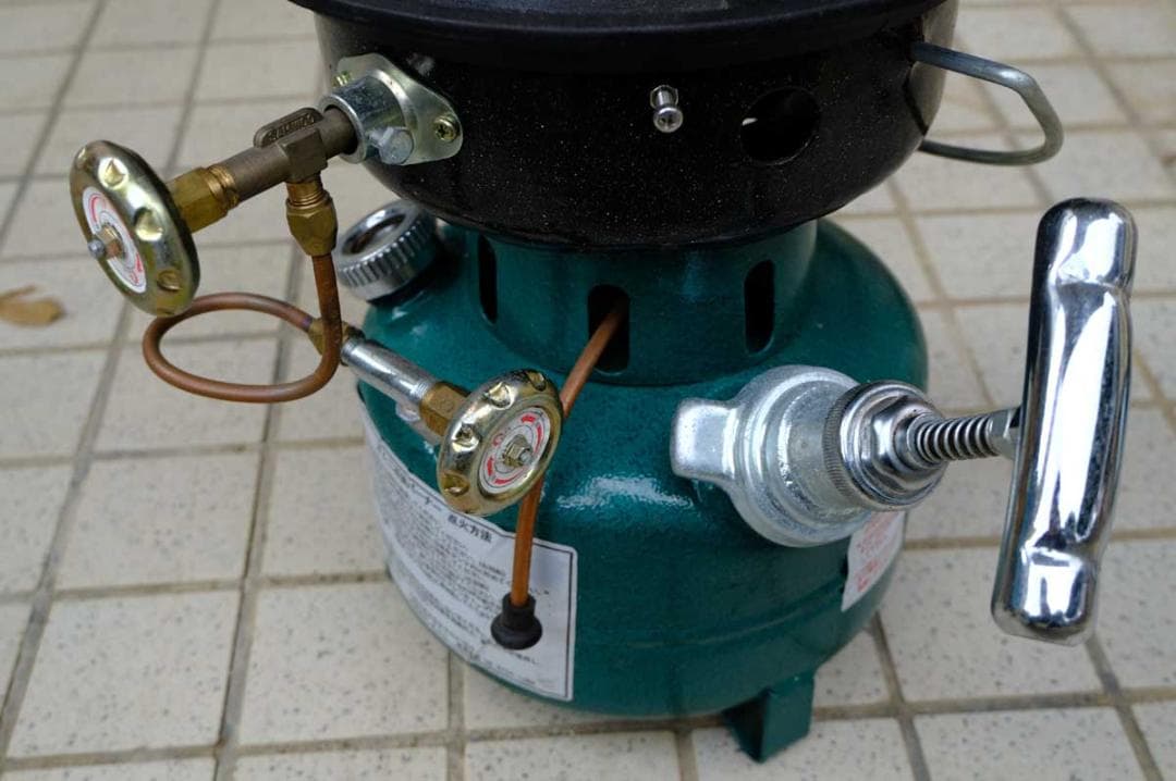 オムニ　灯油バーナー　アウトドアコンロ　ホヤ+温水器ホヤ付き