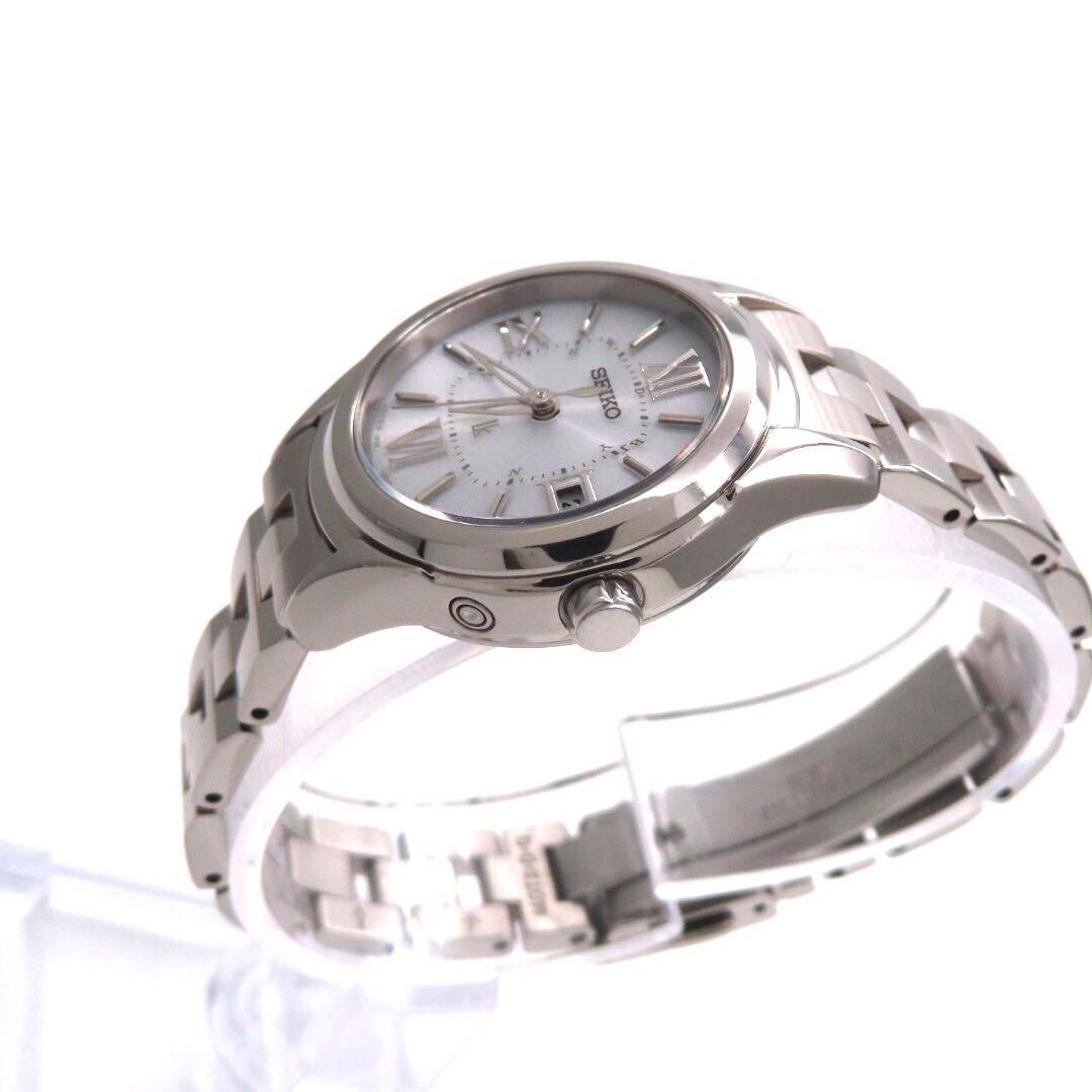 美品 SSVW037 ルキア 電波ソーラー セイコー 時計 シルバー 1B22