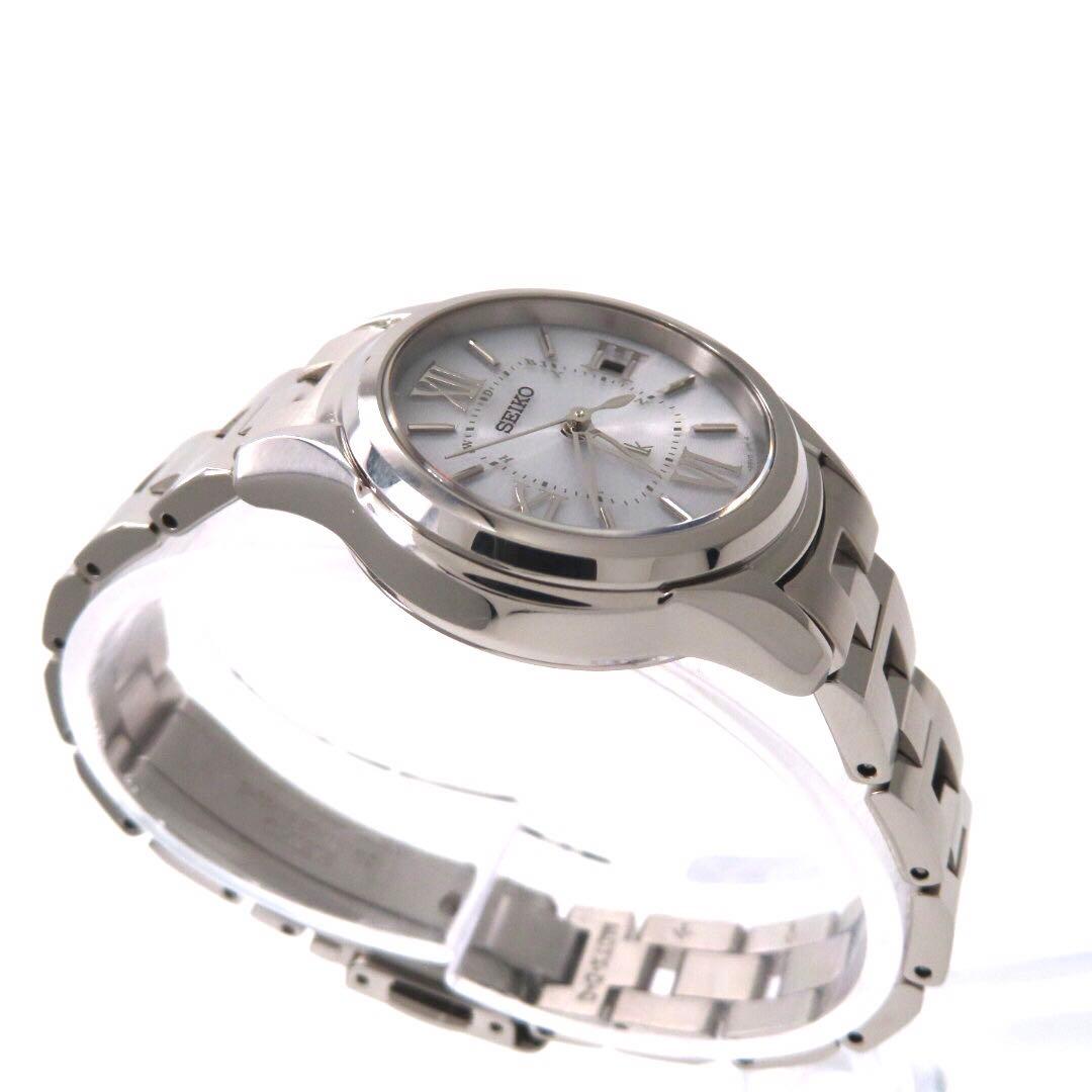 美品 SSVW037 ルキア 電波ソーラー セイコー 時計 シルバー 1B22