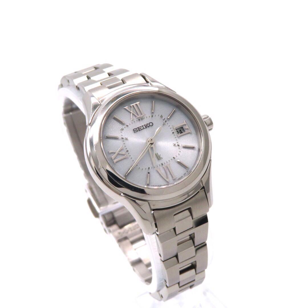美品 SSVW037 ルキア 電波ソーラー セイコー 時計 シルバー 1B22
