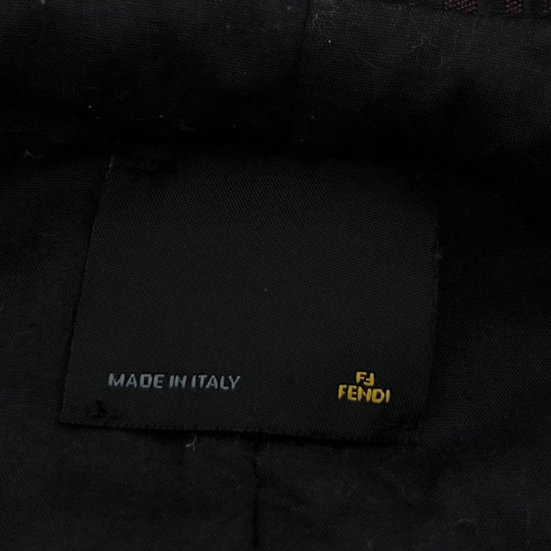 FENDI ズッカ柄　ブラウン　トレンチコート ベルト付き　大きいサイズ