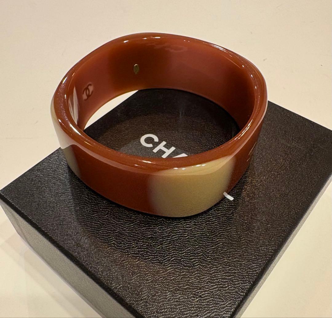 シャネル☆バングル　ココマーク　ロゴ　ブレスレット　プラスチック　ヴィンテージ