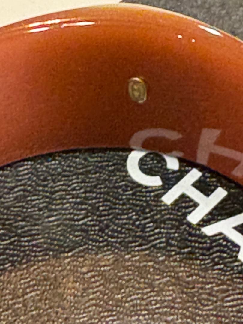 シャネル☆バングル　ココマーク　ロゴ　ブレスレット　プラスチック　ヴィンテージ