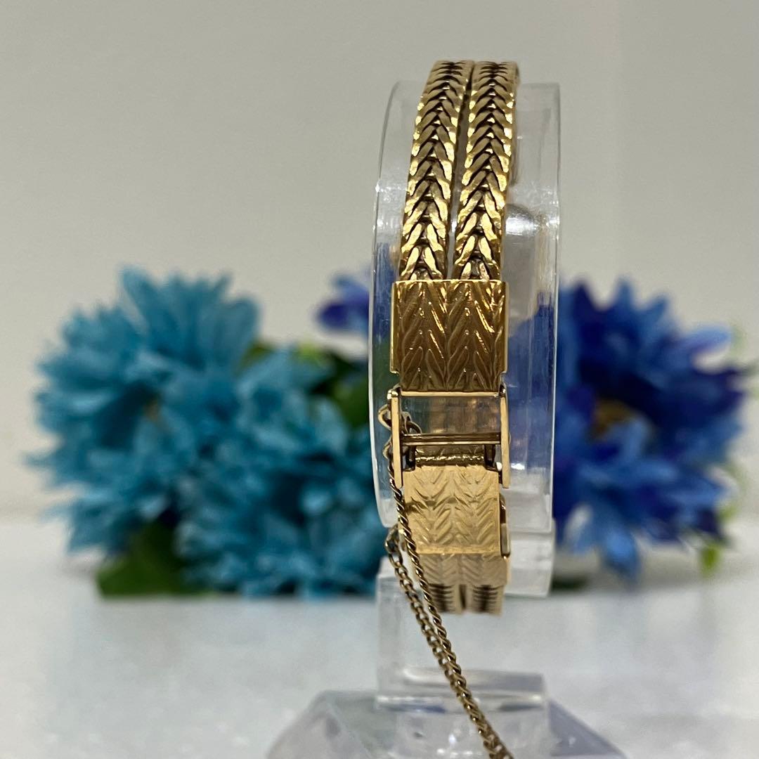 SEIKO セイコー　4Pダイヤ　ゴールド 八角形 腕時計　電池新品