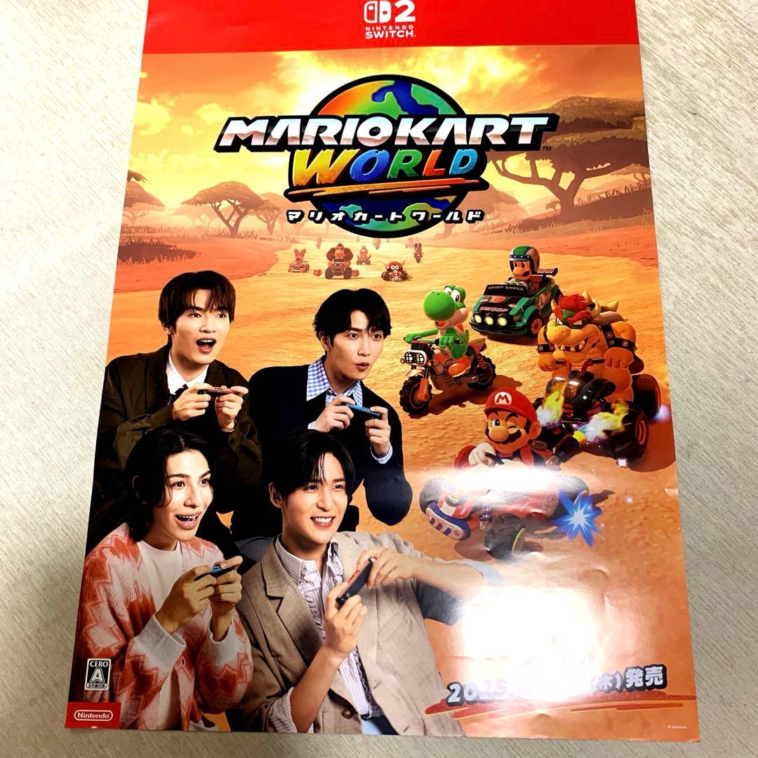 マリオカートワールド　スノーマン　 man 販促用B2ポスター