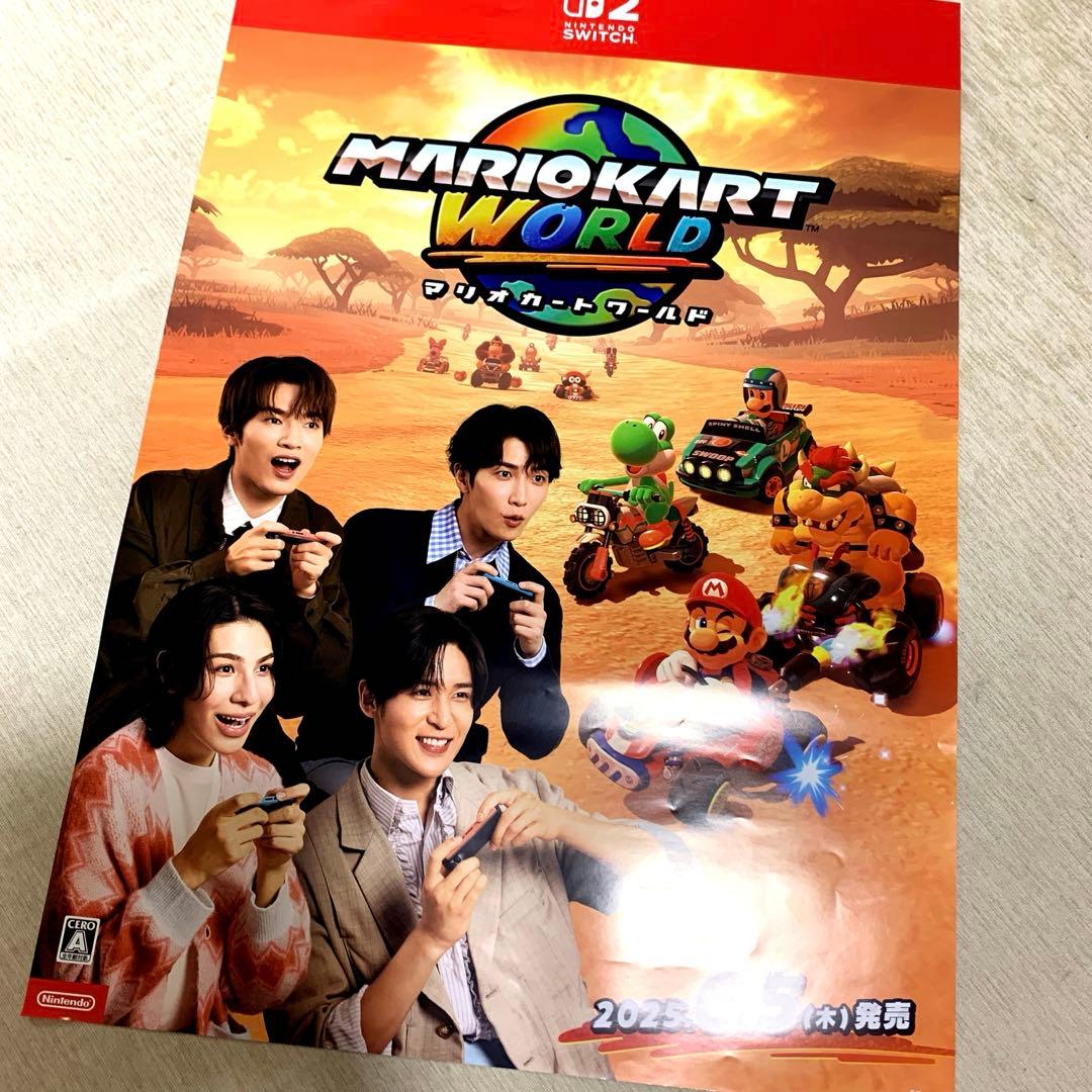 マリオカートワールド　スノーマン　 man 販促用B2ポスター