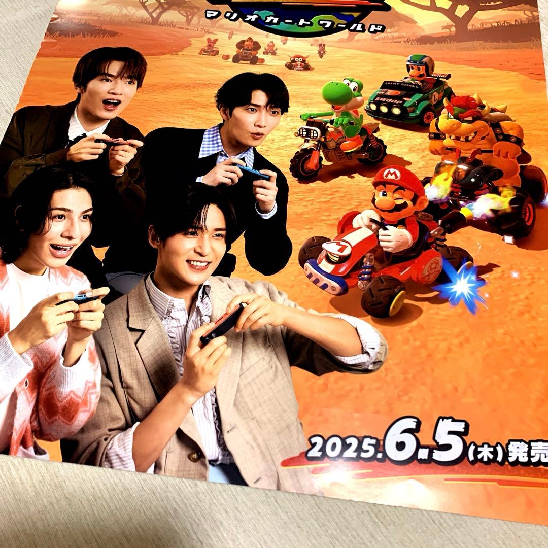 マリオカートワールド　スノーマン　 man 販促用B2ポスター