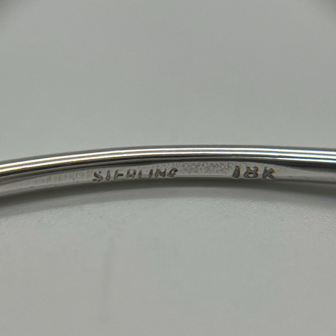 ティファニー TIFFANY ラブノット バングル SV YG コンビ