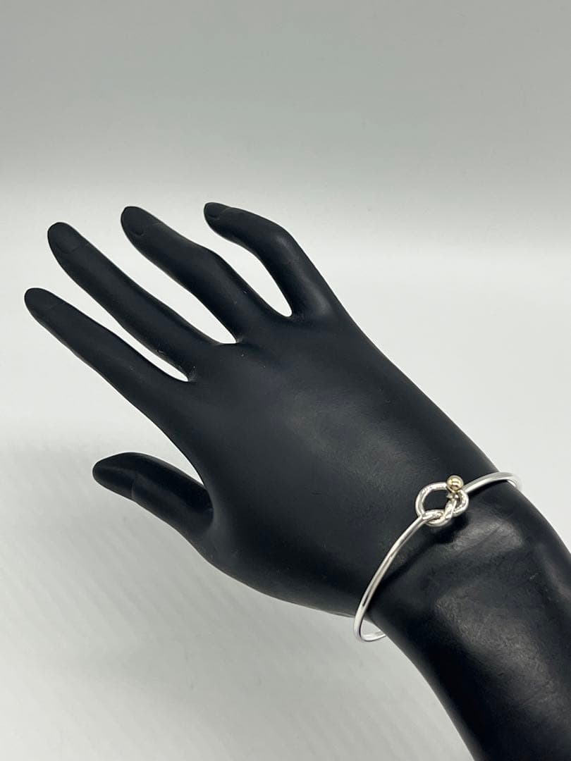 ティファニー TIFFANY ラブノット バングル SV YG コンビ