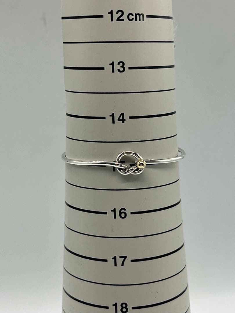 ティファニー TIFFANY ラブノット バングル SV YG コンビ