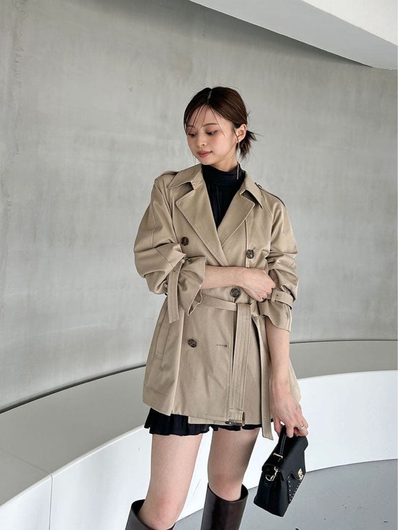 SNIDEL 2025新作 【新品タグ付き】バリエーションミドルトレンチコート