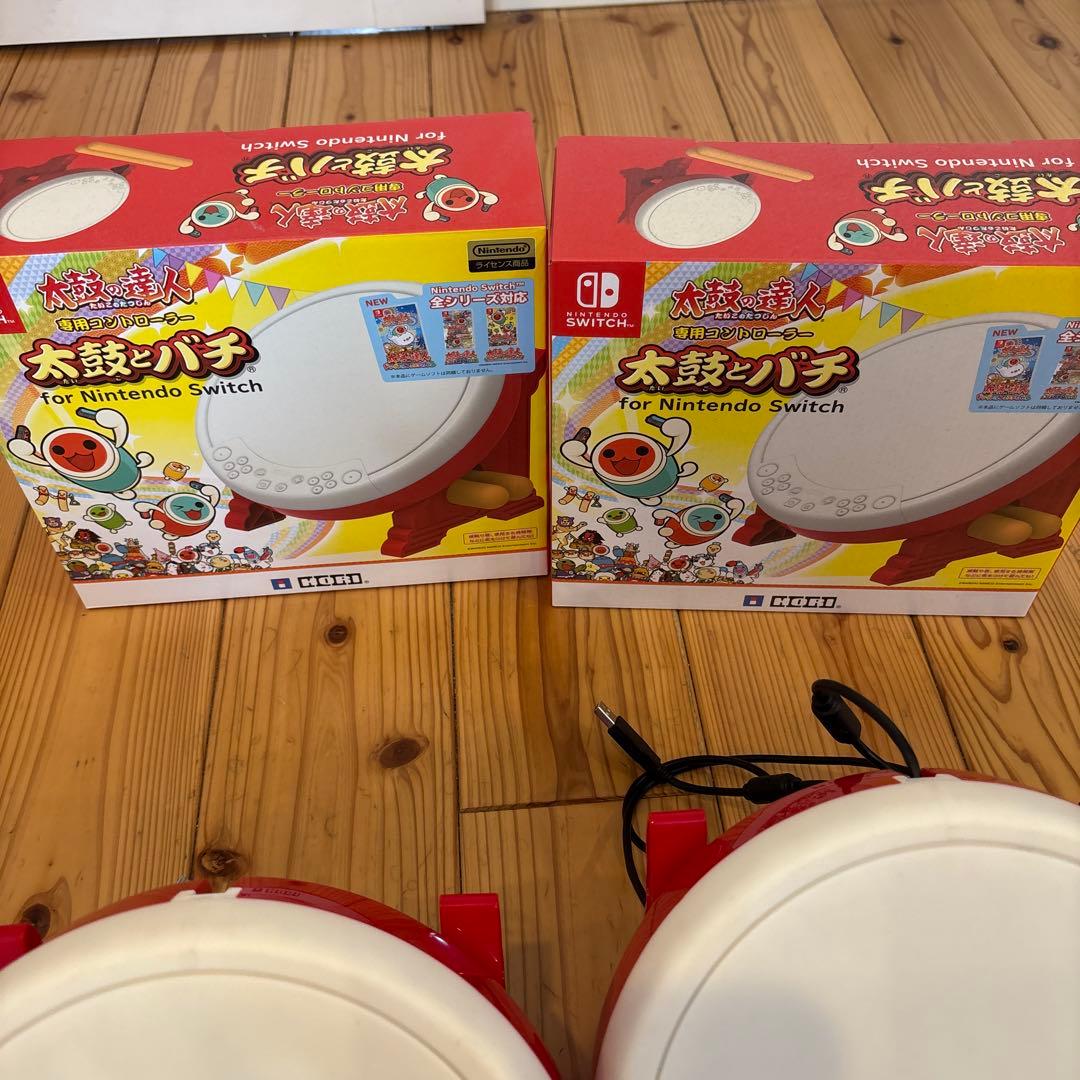【即日配送】太鼓の達人 2台 太鼓 バチ ソフトセット Switch